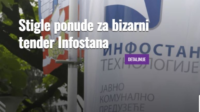 Tri ponude za tender Infostana